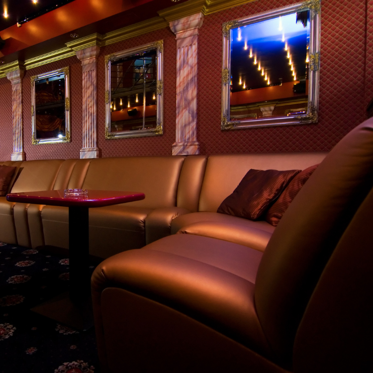 Premium club interior lounge